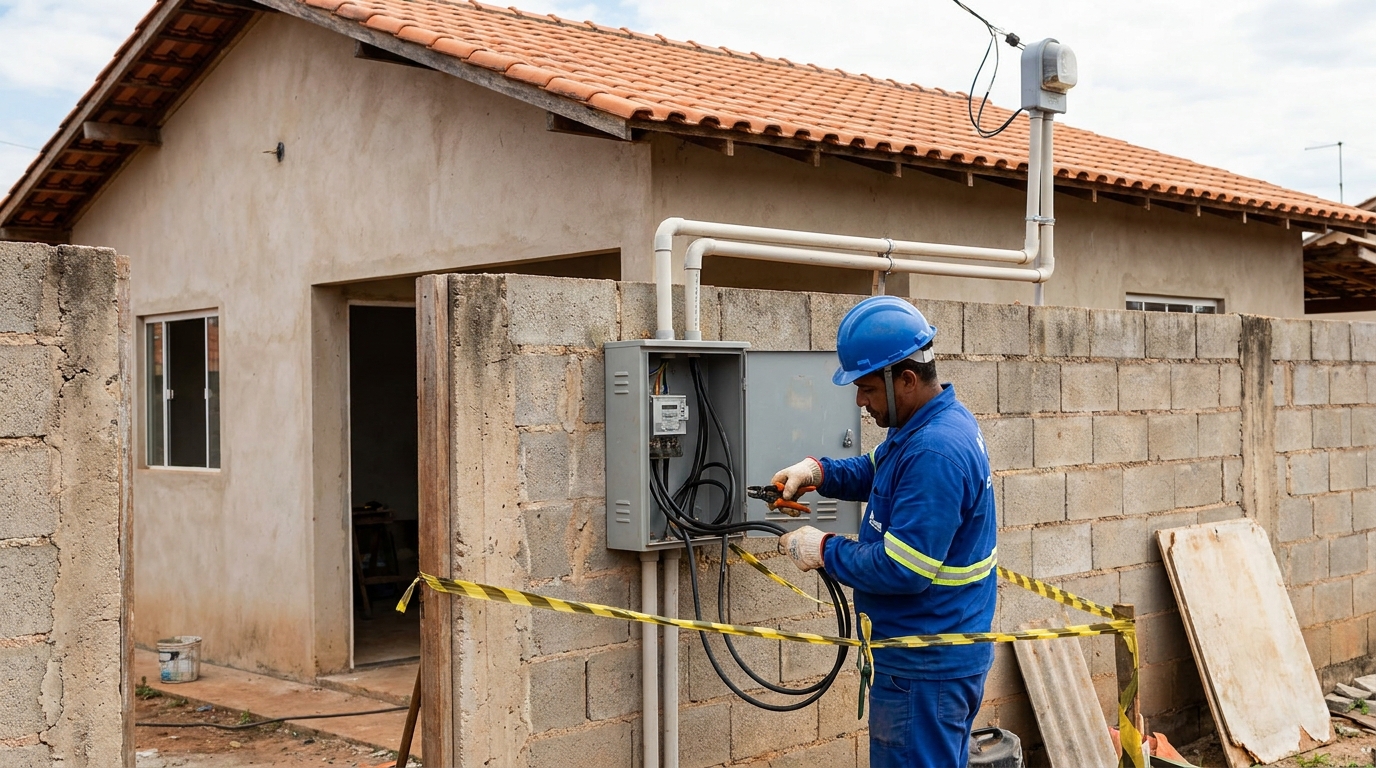 Eletricista instalando padrao de energia em Divinópolis‑MG